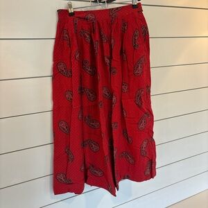 American Vintage Red Paisley Women's Skirt